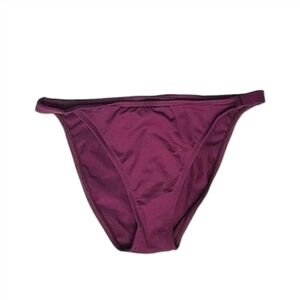 BECCA Bikini Bottom Swim Wine Red  Hipster Bottoms Med Coverage sz M